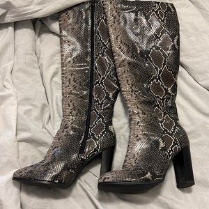 Snake skin boots